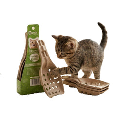 5 Pack Molded Pulp Cat Litter Scoops – Eco Friendly Kitty Sifter