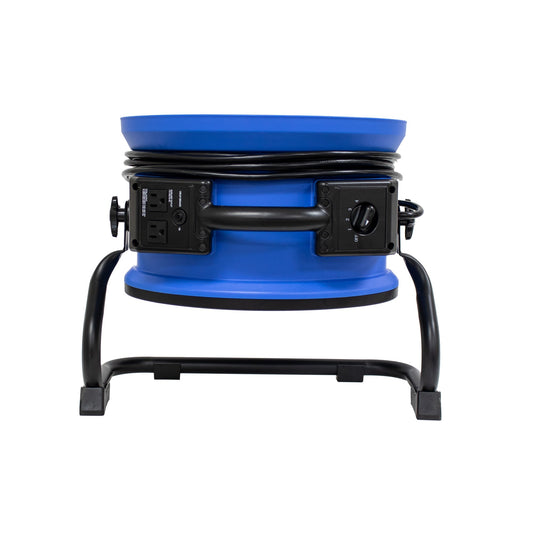 XPOWER P-39AR 1/4 HP 2100 CFM 4 Speed Industrial Axial Air Mover, Blower, Fan with Built-in Power Outlets - Blue