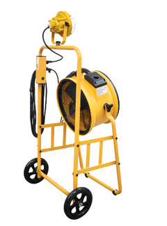 XPOWER FA-300K6 warehouse/dock cooling fan kit, L-30 LED spotlight, and 300T mobile trolley