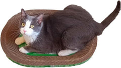 Oval Cardboard Cat Scratcher Bed Set | Modern Cat Furniture Lounge