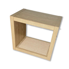 2-in-1 Cat Scratcher End Table – Modern Wood Side Table with Customizable Sisal Scratching Pad – Versatile Furniture for Cats and Home Decor