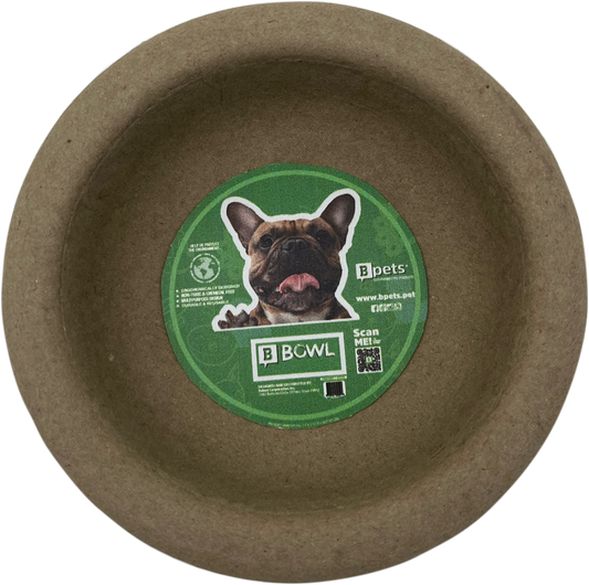 Disposable Molded Pulp Pet Feeding Bowls, 3 Pack, Leak Resistant Cat Dog Food Plate