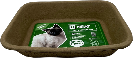 Eco-Friendly Cat Litter Box – Bulk Box of 29 | 100% Paper Pulp