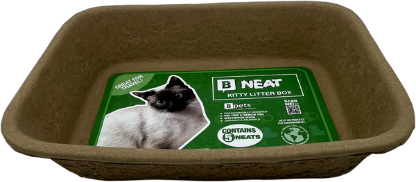 Eco-Friendly Cat Litter Box – Bulk Box of 29 | 100% Paper Pulp