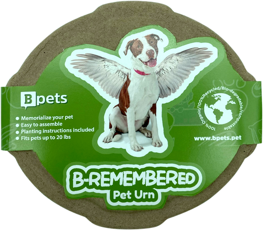Plantable Pet Ashes Urn – Biodegradable Molded Pulp Memorial for Dogs, Cats