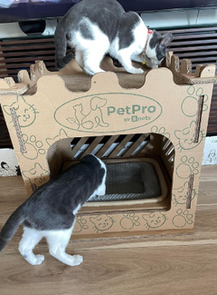 Cardboard Cat Castle – Double Layer Scratch House, Hideaway Playhouse