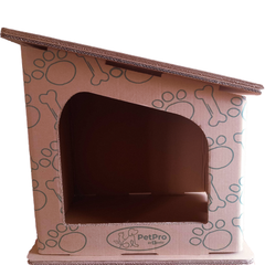Modern Double-Layer Cardboard Cat House, Cozy Hideout Scratcher, PetPro Brand