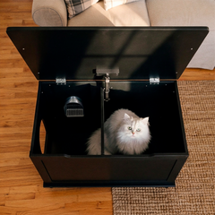 Designer Catbox Cat Litter Box Enclosure, Hidden, Dog-Proof Pet Furniture with Cover, Elegant, Covered, Odor Contained for Large Cats, Cat Litter Box Furniture with Lid