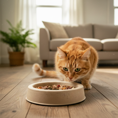 Disposable Molded Pulp Pet Feeding Bowls, 3 Pack, Leak Resistant Cat Dog Food Plate