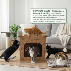 Cardboard Cat Castle – Double Layer Scratch House, Hideaway Playhouse