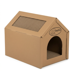 Cardboard Cat House – Medium, Cozy Hideaway & Scratching Playhouse
