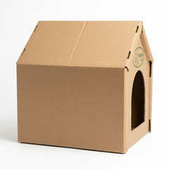 Cardboard Cat House – Small, Cozy Hideaway & Scratching Playhouse