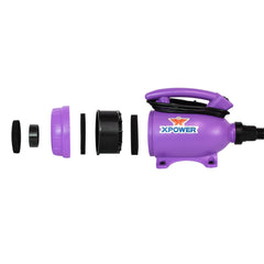 XPOWER B-55 Portable Home Pet Grooming 2-in-1 Dog Force Hair Dryer and Vacuum