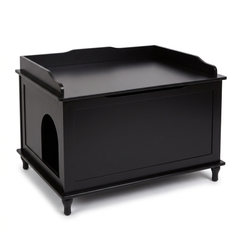 Designer Cat Litter Cabinet – Concealed Litter & Dog-Proof, Black Jumbo