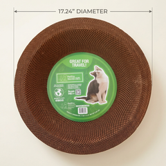 Round Cat Scratcher – Natural Cardboard, Protects Furniture & Supports Active Play