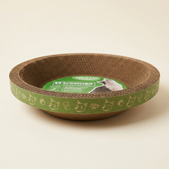 Round Cat Scratcher – Natural Cardboard, Protects Furniture & Supports Active Play